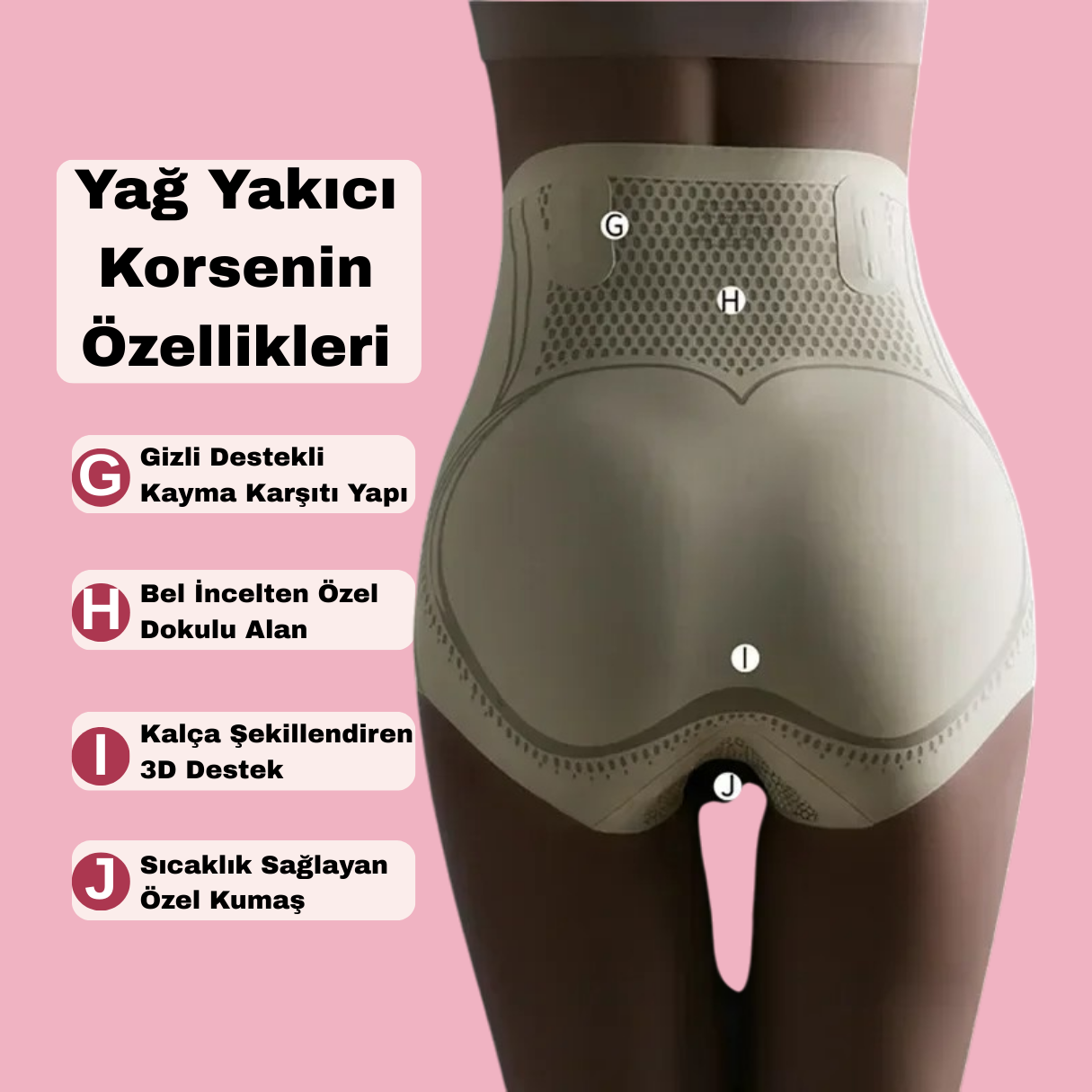 Yağ Yakıcı İpek Korse | Vücut Şekillendirici